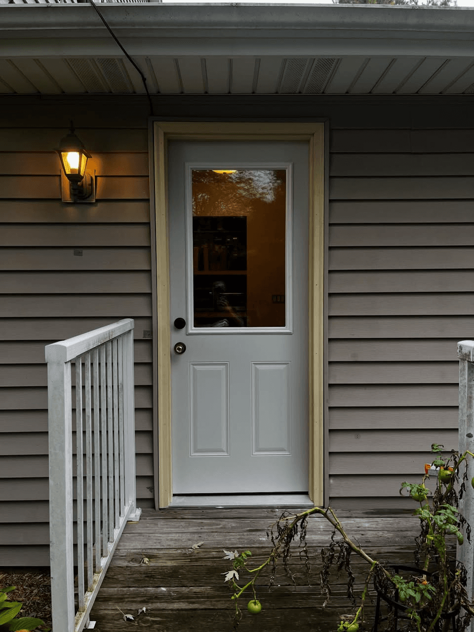 The completed exterior door installation by Highlands